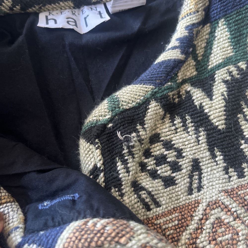 Vintage Embroidered Boho, Festival Navaho Jacket. Karen Hart. M Denim - Picture 14 of 14